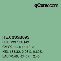 Color code: HEX #85B895 | qconv.com