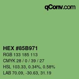Color code: HEX #85B971 | qconv.com