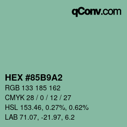 Color code: HEX #85B9A2 | qconv.com