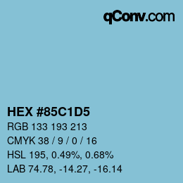 Color code: HEX #85C1D5 | qconv.com
