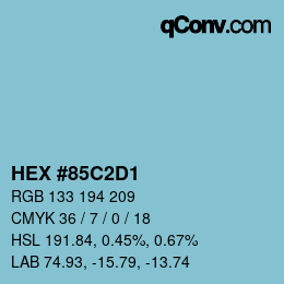 Color code: HEX #85C2D1 | qconv.com