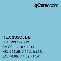 Color code: HEX #85C5DB | qconv.com