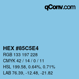 Color code: HEX #85C5E4 | qconv.com