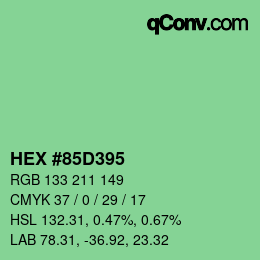 Color code: HEX #85D395 | qconv.com