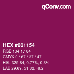 Color code: HEX #861154 | qconv.com