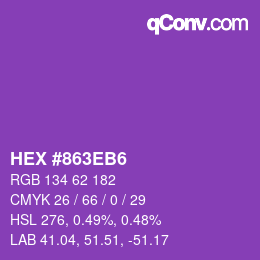 Color code: HEX #863EB6 | qconv.com