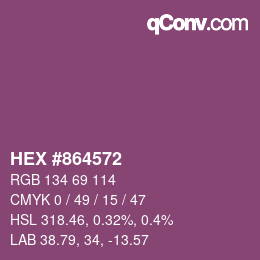 Color code: HEX #864572 | qconv.com