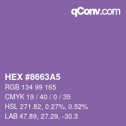 Código de color: HEX #8663A5 | qconv.com
