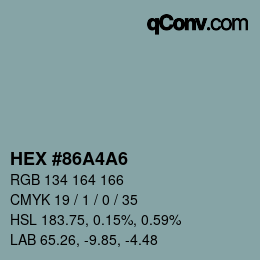 Color code: HEX #86A4A6 | qconv.com