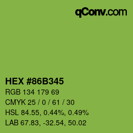 Color code: HEX #86B345 | qconv.com