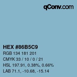 Color code: HEX #86B5C9 | qconv.com