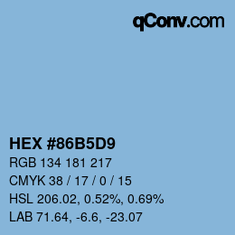 Color code: HEX #86B5D9 | qconv.com