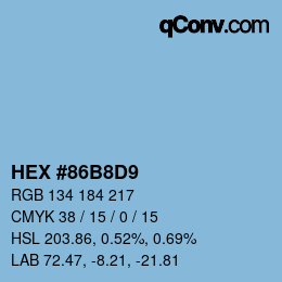 Color code: HEX #86B8D9 | qconv.com