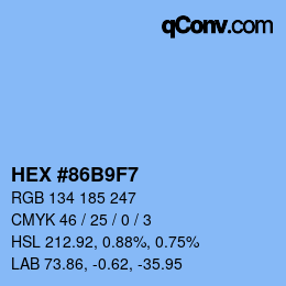 Color code: HEX #86B9F7 | qconv.com