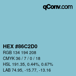 Color code: HEX #86C2D0 | qconv.com