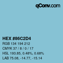 Color code: HEX #86C2D4 | qconv.com