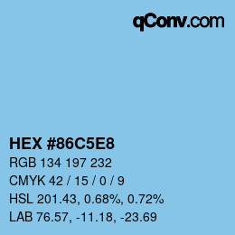 Color code: HEX #86C5E8 | qconv.com