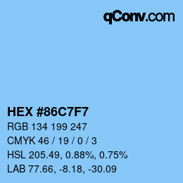 Color code: HEX #86C7F7 | qconv.com