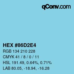 Color code: HEX #86D2E4 | qconv.com