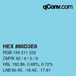 Color code: HEX #86D3E8 | qconv.com
