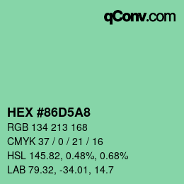 Color code: HEX #86D5A8 | qconv.com