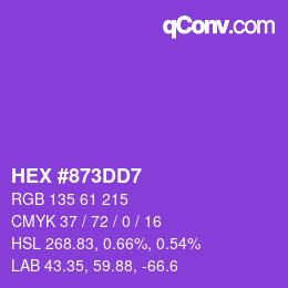 Color code: HEX #873DD7 | qconv.com