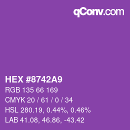Color code: HEX #8742A9 | qconv.com
