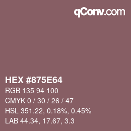 Color code: HEX #875E64 | qconv.com