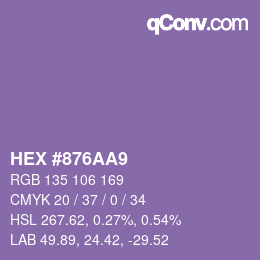 Color code: HEX #876AA9 | qconv.com