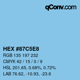 Color code: HEX #87C5E8 | qconv.com