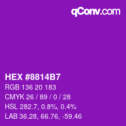 カラーコード: HEX #8814B7 | qconv.com