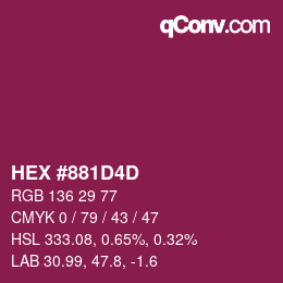 Color code: HEX #881D4D | qconv.com