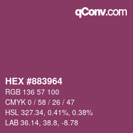 カラーコード: HEX #883964 | qconv.com