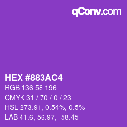 カラーコード: HEX #883AC4 | qconv.com
