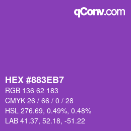 Código de color: HEX #883EB7 | qconv.com