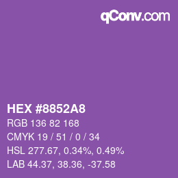 Color code: HEX #8852A8 | qconv.com