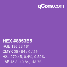 Color code: HEX #8853B5 | qconv.com