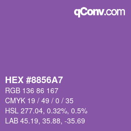 Color code: HEX #8856A7 | qconv.com