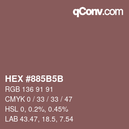 Color code: HEX #885B5B | qconv.com