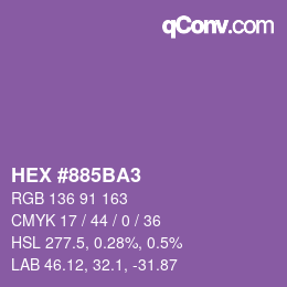 カラーコード: HEX #885BA3 | qconv.com