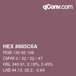 Color code: HEX #885C6A | qconv.com