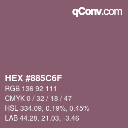 Color code: HEX #885C6F | qconv.com