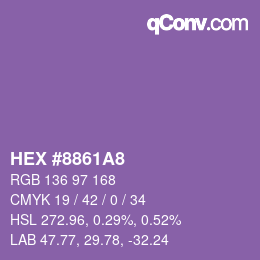 Color code: HEX #8861A8 | qconv.com