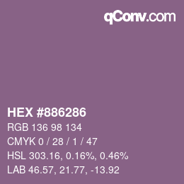 Color code: HEX #886286 | qconv.com