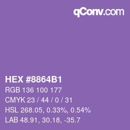 Color code: HEX #8864B1 | qconv.com