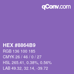 Color code: HEX #8864B9 | qconv.com