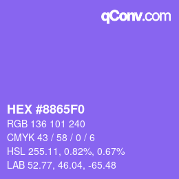 Color code: HEX #8865F0 | qconv.com