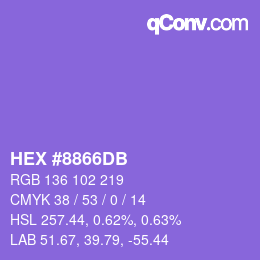 カラーコード: HEX #8866DB | qconv.com