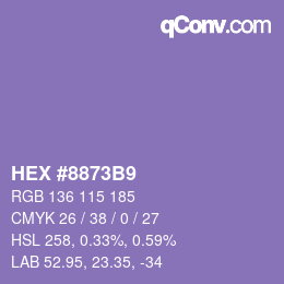 Color code: HEX #8873B9 | qconv.com