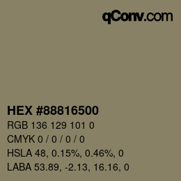 Color code: HEX #88816500 | qconv.com